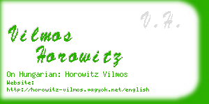 vilmos horowitz business card